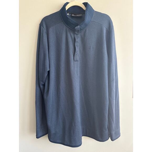Under Armour Quarter Zip Golf Loose Fit Sweater In Blue Size XXL - Picture 1 of 5